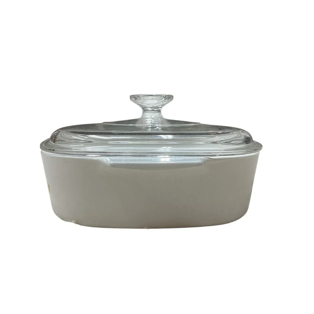 Corning Vintage Wild Flowers Casserole Dish wit Glass Pyrex Lid ‎ 10.5